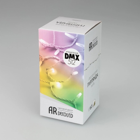 Светодиодная гирлянда ARD-STRING-CLASSIC-10000-WHITE-100LED-LIVE RGB-DMX (24V, 10W) (Ardecoled, IP65)