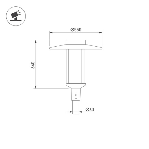 Светильник ALT-MASAR-50W Warm3000 (BK, 130 deg, 230V) (Arlight, IP65 Металл, 5 лет)