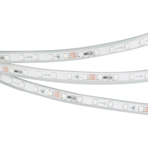 Лента светодиодная герметичная SPI-P-F72-11mm 24V RGB-PX6 (14.4 W/m, IP66, 3535, 5m) (Arlight, бегущий огонь)