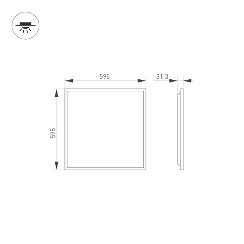 Светильник DL-TITAN-S600x600-40W Day4000 (WH, 120 deg, CRI90, 230V) (Arlight, IP54 Металл, 5 лет)