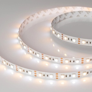 Лента светодиодная RT-B60-12mm 12V White-MIX (14.4 W/m, IP20, 5060, 5m) (Arlight, Изменяемая ЦТ)
