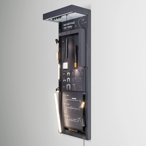 Стенд Магнитные системы ARLIGHT-E40-1760х600mm (DB 3мм, пленка, подсветка) (Arlight, -)
