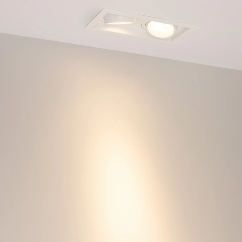 Светильник MS-VORTEX-BUILT-S210x117-2x20W Warm3000 (WH-WH, 20 deg, 230V) (Arlight, IP20 Металл, 5 лет)