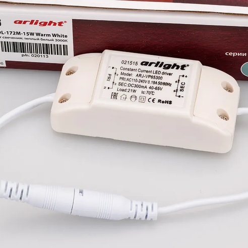Светильник DL-172M-15W Warm White (Arlight, IP40 Металл, 3 года)
