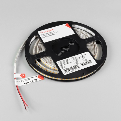 Лента герметичная RTW-SE-A160-8mm 24V Warm3000 (12 W/m, IP65, 5m) (Arlight, 12 Вт/м, IP65)