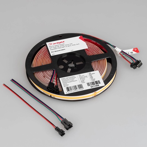 Лента светодиодная герметичная SPI-COB-SE-X378-12mm 24V Day4000-PX63-BPT (7 W/m, IP65, 5m) (Arlight, бегущий огонь)