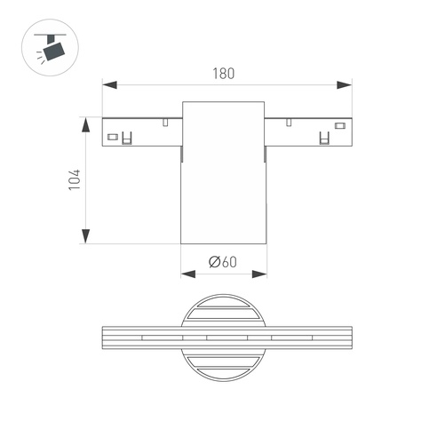 Светильник MAG-ORIENT-AXIO-R60-10W Warm3000 (WH, 24 deg, 48V) (Arlight, IP20 Металл, 5 лет)