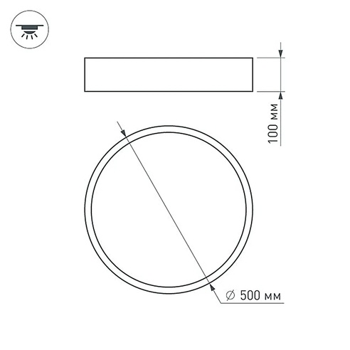 Светильник SP-TOR-PILL-PRISM-R500-35W Warm3000 (BK, 100 deg, 230V) (Arlight, IP20 Металл, 3 года)