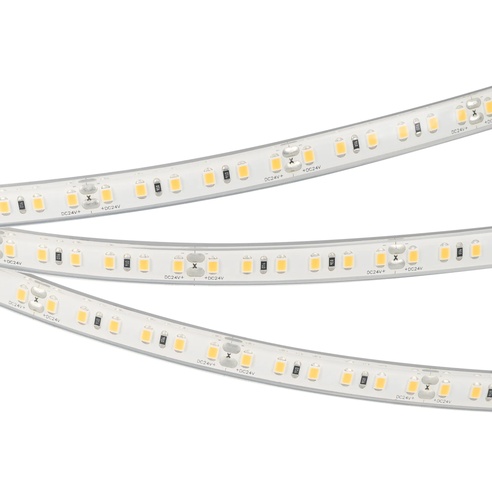 Лента светодиодная герметичная RTW-PU-A120-10.5mm 24V White6000 (16.8 W/m, IP68, Wire 2m, 5m) (Arlight, -)