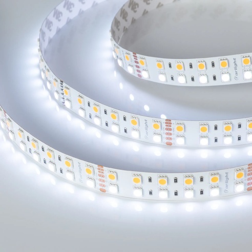 Лента светодиодная RT-B144-19mm 24V RGBW-Warm (32 W/m, IP20, 5m) (Arlight, Открытый)