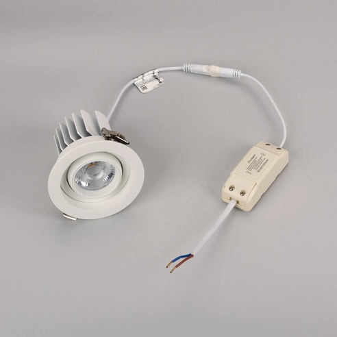 Светильник MS-VORTEX-BUILT-R90-12W Warm3000 (WH-WH, 20 deg, 230V) (Arlight, IP20 Металл, 5 лет)