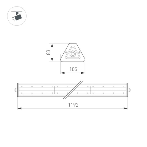 Светильник SP-LAGERN-L1200-200W Day5000 (WH, 60х110 deg, 230V) (Arlight, IP65 Металл, 5 лет)