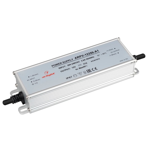 Блок питания ARPV-12250-A1 (12V, 21A, 252W) (Arlight, IP67 Металл, 3 года)