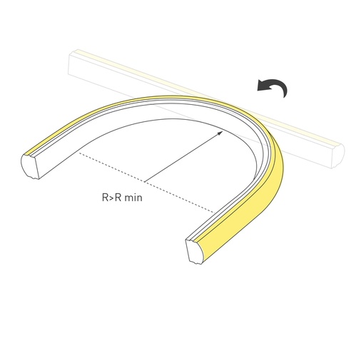Лента светодиодная герметичная MOONLIGHT-TOP-X320-11x7mm 24V Warm3000 (10 W/m, IP65, CSP, 5m, wire x2) (Arlight, Силикон)