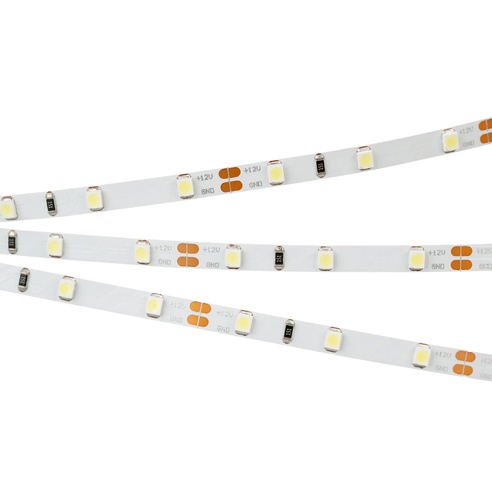Лента светодиодная RT-A60-5mm 12V Cool 15K (4.8 W/m, IP20, 2835, 5m) (Arlight, 4.8 Вт/м, IP20)