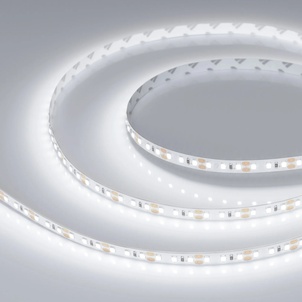 Лента светодиодная RT-A120-8mm 12V White6000 (14.4 W/m, IP20, 2835, 5m) (Arlight, Открытый)
