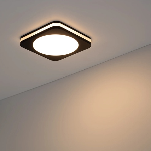 Светодиодная панель LTD-96x96SOL-BK-10W Warm White (Arlight, IP44 Пластик, 3 года)