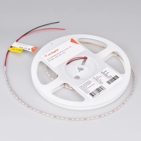 Лента светодиодная MICROLED-M120-3.5mm 12V Warm3000 (8.3 W/m, IP20, 2216, 3m) (Arlight, узкая)