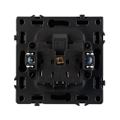 Механизм электрической розетки SCT-NOBE-MEU1-SFPL-BK (230V, 16A) (Arlight, -)