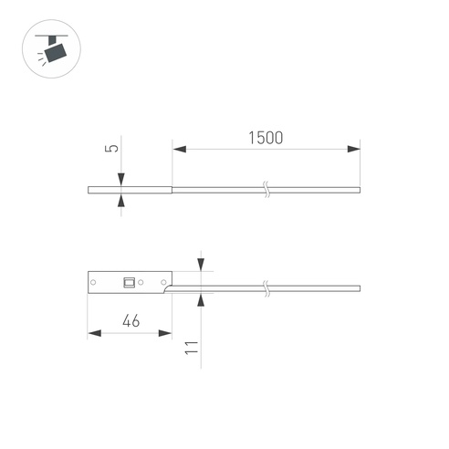 Коннектор питания MAG-MICROCOSM-CON-POWER-1500 (BK) (Arlight, IP20 Пластик)