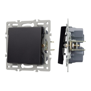 Механизм выключателя одноклавишный перекрёстный SWT-MKX1-PL-BK (250V, 16A) (Arlight, -)