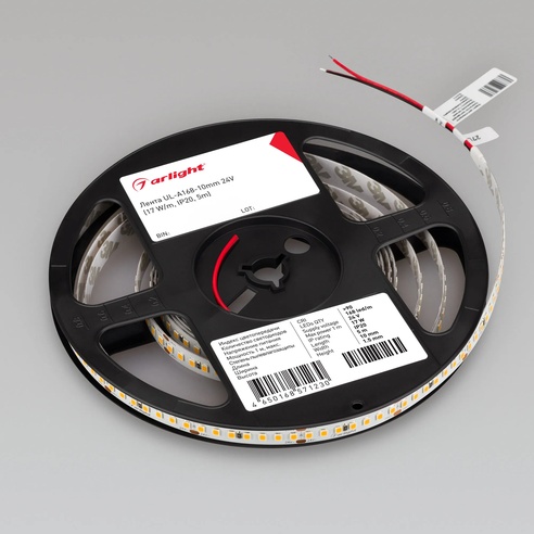 Лента светодиодная UL-A168-10mm 24V Warm3500 (17 W/m, IP20, 5m) (Arlight, 7 лет)
