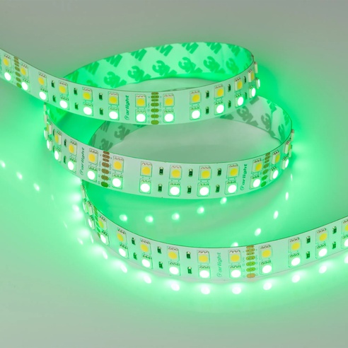 Лента светодиодная RT 2-5000 24V RGB-White 2x2 (5060, 720 LED, LUX) (Arlight, 32 Вт/м, IP20)