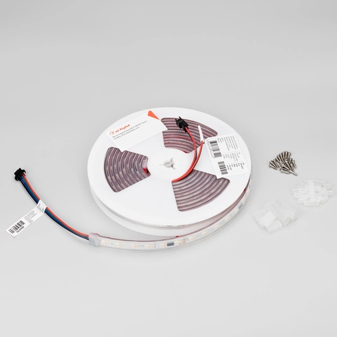 Лента светодиодная герметичная SPI-P-BA120-14mm 24V RGBW-Warm-PX6-BPT (16 W/m, IP66, 5060/2835, 5m) (Arlight, бегущий огонь)