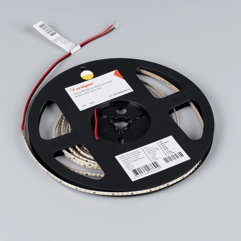 Лента светодиодная MICROLED-M240-4mm 24V Warm3500 (8 W/m, IP20, 2216, 5m) (Arlight, 130 лм/Вт)