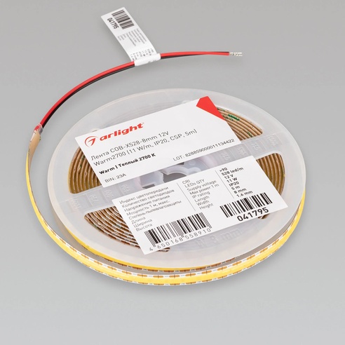Лента светодиодная COB-X528-8mm 12V Warm2700 (11 W/m, IP20, CSP, 5m) (Arlight, -)