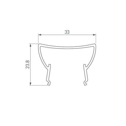 Экран ARH-WIDE-(B)-H20-2000 TPZ Clear-PM (Arlight, Пластик)