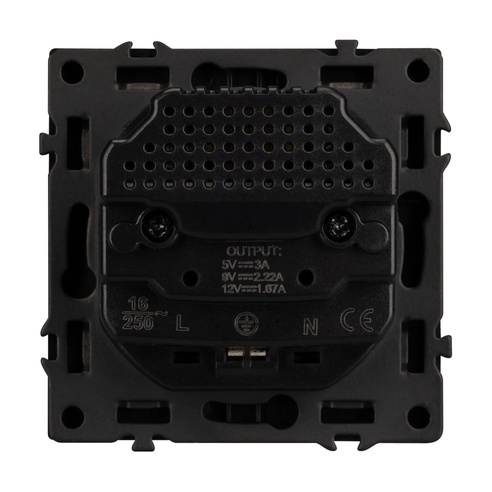 Механизм розетки с USB зарядкой SCT-NOBE-MUAC-SFPL-GR (230V, 16A) (Arlight, -)