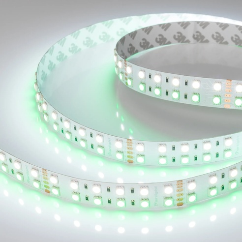 Лента светодиодная RT 2-5000 24V RGB-White 2x2 (5060, 720 LED, LUX) (Arlight, 32 Вт/м, IP20)