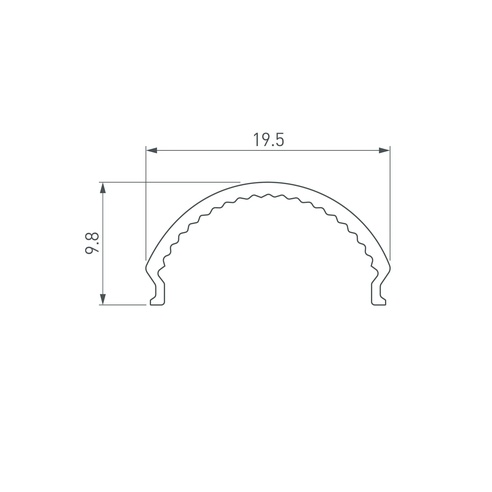 Экран ARH-WIDE-B-H20-2000 Round Frost-PM (Arlight, Пластик)