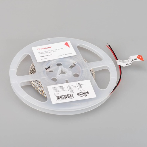 Лента светодиодная MICROLED-M182-4mm 24V Day4000 (10 W/m, IP20, 2216, 5m) (Arlight, узкая)