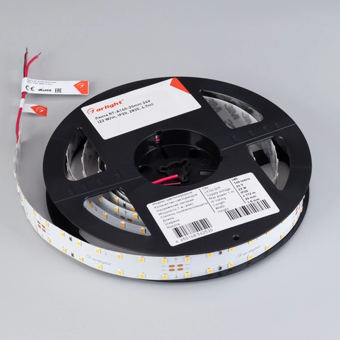 Лента светодиодная RT-A140-20mm 24V Day5000 (22 W/m, IP20, 2835, 4.7m) (Arlight, Открытый)