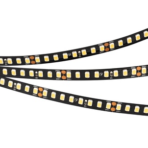 Лента светодиодная RT-A160-BLACK-8mm 24V Warm3000 (12 W/m, IP20, 2835, 5m) (Arlight, высок.эфф.150 лм/Вт)