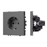 Механизм электрической розетки SCT-NOBE-MEU1-SFPL-GR (230V, 16A) (Arlight, -)