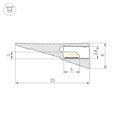 Профиль SL-MINI-SHELF-H8-2000 ANOD OLIVE GREY (Arlight, Алюминий)