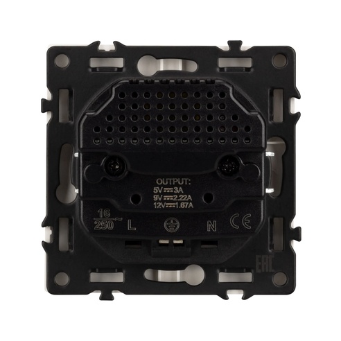 Механизм розетки с USB зарядкой SCT-NOBE-MUAC-SFPL-IS (230V, 16A) (Arlight, Никель)
