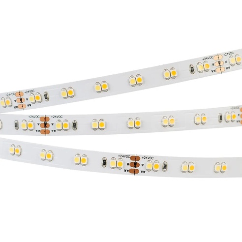 Лента светодиодная RT-A120-10mm 24V White-MIX (9.6 W/m, IP20, 3528, 5m) (Arlight, Изменяемая ЦТ)