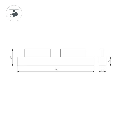 Светильник MAG-ORIENT-DOTS-L465-16W Day4000-MIX (BK, 24 deg, 48V, TUYA Zigbee) (Arlight, IP20 Металл, 5 лет)