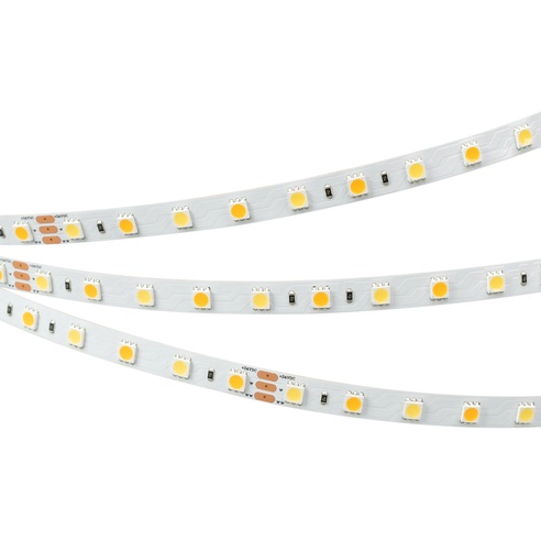 Лента светодиодная RT 6-5000 24V White-MIX 2x (5060, 60 LED/m, LUX) (Arlight, Изменяемая ЦТ)