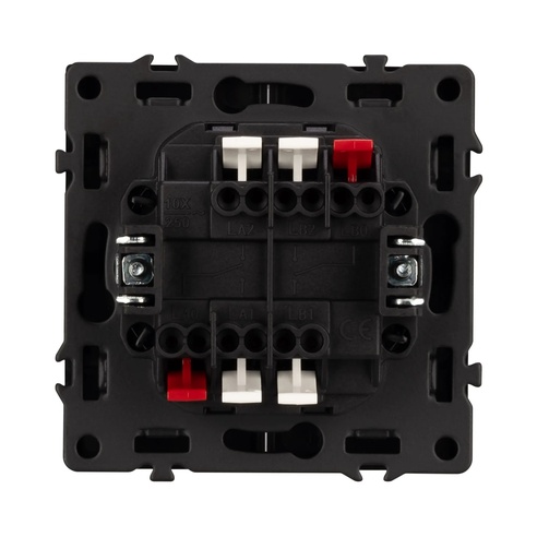 Механизм выключателя двухклавишный проходной LED SWT-NOBE-MKP2-SFPL-L-GR (230V, 10A) (Arlight, -)