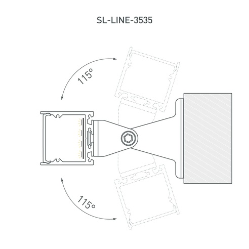 Профиль с экраном SL-LINE-3535-2500 ANOD+OPAL (Arlight, Алюминий)