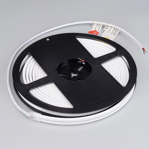 Лента светодиодная герметичная MOONLIGHT-SIDE-A168-4x10mm 24V Warm2300 (7.2 W/m, IP65, 5m, wire x2) (Arlight, Вывод прямой, 3 года)