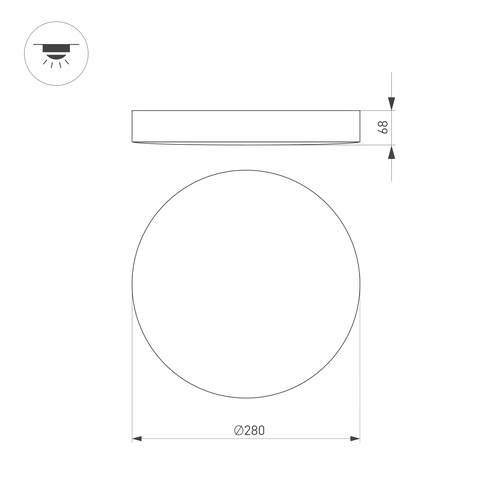 Светильник SP-FLOWER-R280-15W Day4000 (WH, 110 deg, 230V) (Arlight, IP54 Пластик, 3 года)