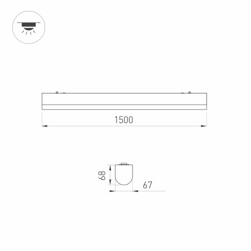 Светильник ALT-LARGO-MOTION-1500-40W Day4000 (WH, 120 deg, 230V) (Arlight, IP65 Пластик, 5 лет)