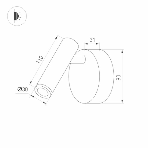 Светильник SP-BED-NB-R90-3W Warm3000 (BR, 20 deg, 230V) (Arlight, IP20 Металл, 3 года)