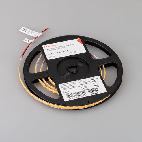 Лента светодиодная COB-X400-8mm 12V Warm2700 (9 W/m, IP20, CSP, 2.5m) (Arlight, -)